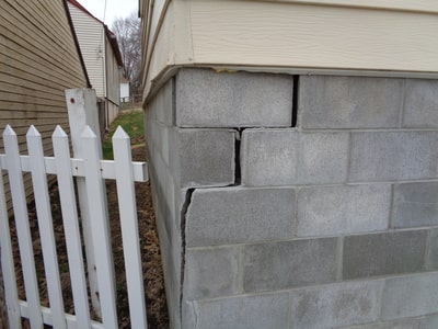 Cracked and/or bowed wall repair in Lincoln, Nebraska. Provided by Quality Foundation Repair.